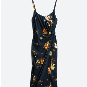 Nine Britton Vivienne Knit Mesh MIDI Dress: Navy Floral